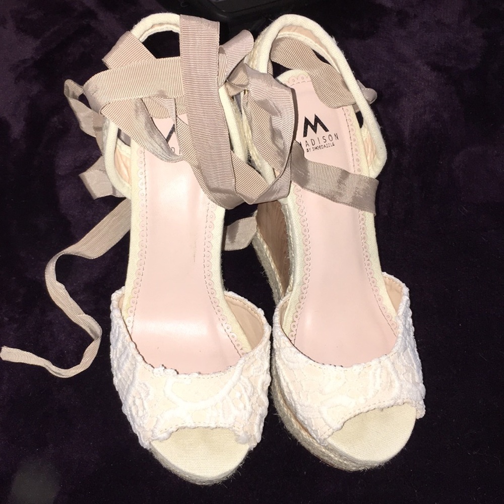 Darling lace up wedges